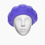 bască damă din lână culoare mov închis