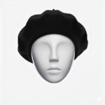 Bască damă culoarea neagră