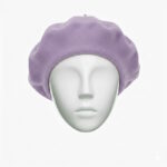 bască damă din lână culoare mov lila