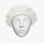 basca damă lână culoare albă