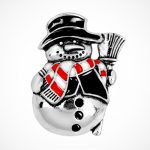 Broșe Crăciun om de zăpadă din emal