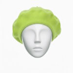beretă franțuzească lână culoare verde fistic