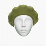 basca damă lână culoare verde kaki