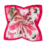 Eșarfă cu fluturi și flori