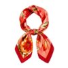 esarfa satin cu flori, 50x50 cm