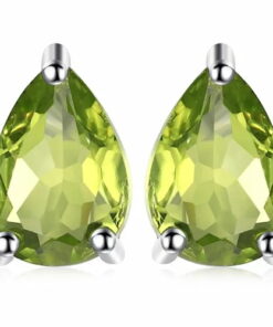 Cercei din argint Peridot Drop