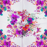 esarfa mov cu fluturi si flori