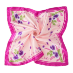 esarfa roz cu flori mov