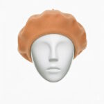 bască damă culoare orange nut din lână