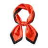 esarfa satin rosie cu stelute albe, 50x50 cm