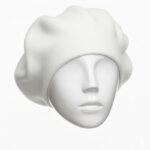 Bască damă albă, 50% bumbac, măsură universală.