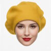Bască damă galbenă, 50% bumbac, măsură universală.